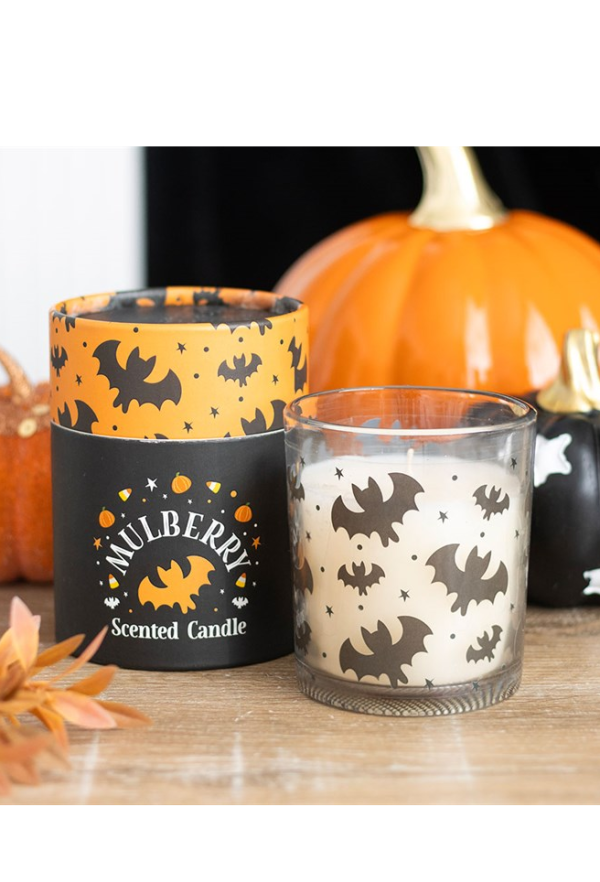 Bat Print Mulberry Candle
