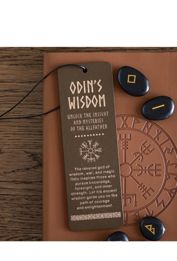 Odin's Wisdom Wooden Bookmark