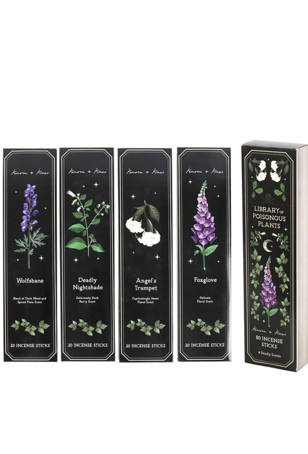 Set of 4 Poisonous Plants Incense Stick Packs