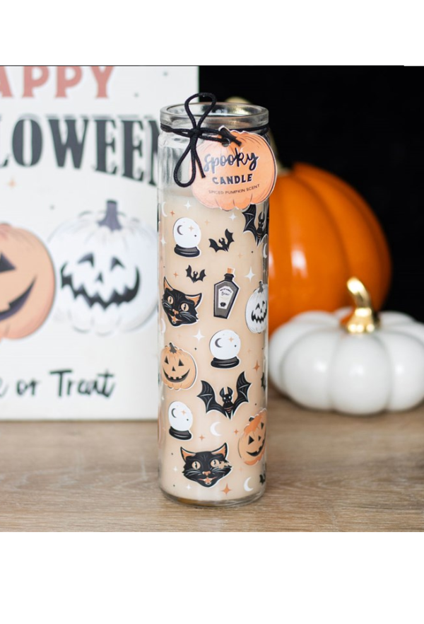 Spooky Spiced Pumpkin Tube Candle