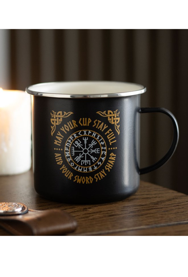Viking Compass Enamel Mug