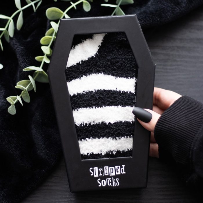 Striped Socks in Coffin Gift Box - Image 3