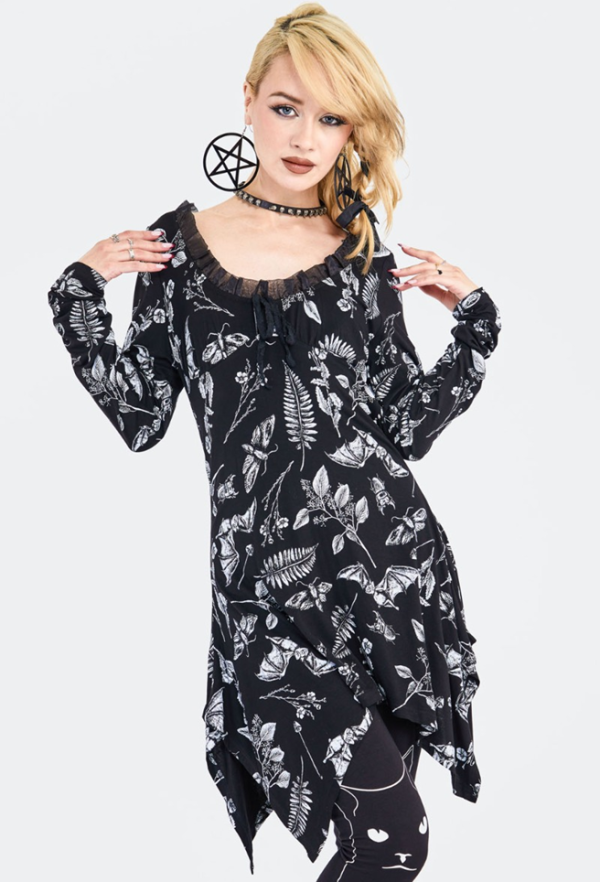 Herbal Bat Print Top