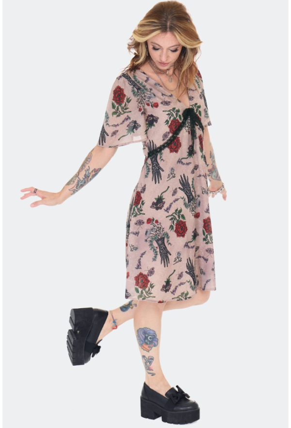 Flower Spirit Print Mini Dress