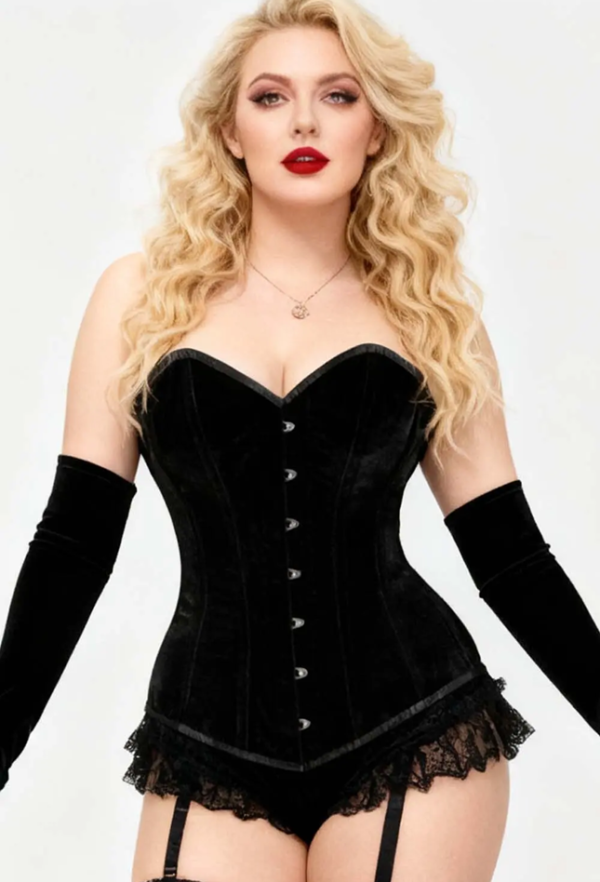 Navya Overbust Corset - Velvet Black
